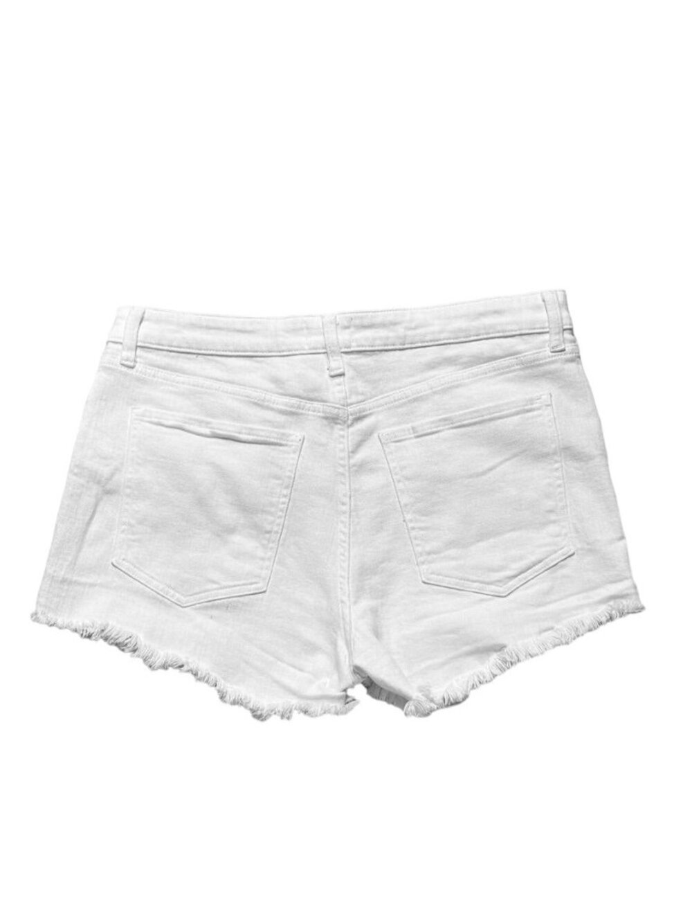 PISTOLA Women's Shorts White Cotton Denim Jean Frayed Edge Hem Stretch Size 32 - Picture 10 of 15